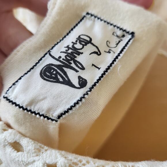 Nightcap Spanish Priscilla Lace Bell Sleeve Bodycon Mini Dress in Nude | 1 XS - Picture 6 of 11